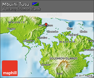Physical 3D Map of Mbuini Tusu