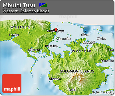 Physical 3D Map of Mbuini Tusu