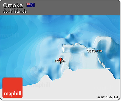 Political 3D Map of Omoka
