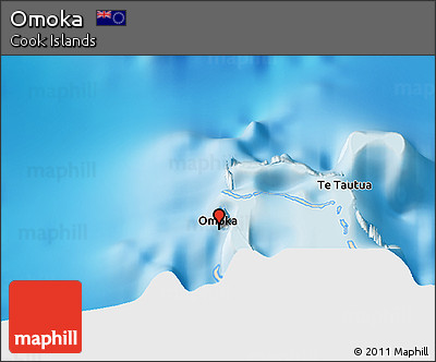 Shaded Relief 3D Map of Omoka