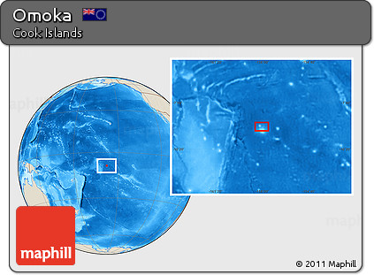 Shaded Relief Location Map of Omoka