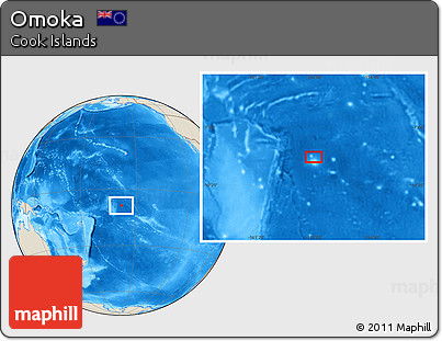 Shaded Relief Location Map of Omoka