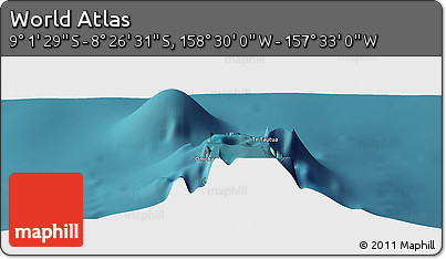 Satellite Panoramic Map of the Area around 8° 44' 0" S, 158° 1' 30" W