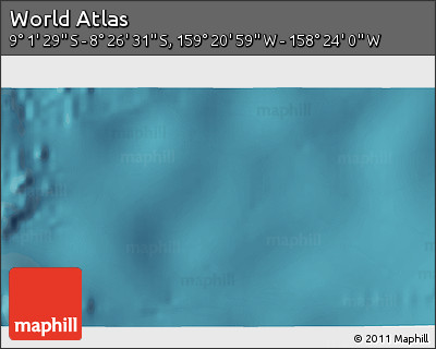 Satellite 3D Map of the Area around 8° 44' 0" S, 158° 52' 30" W