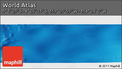 Physical Panoramic Map of the Area around 8° 44' 0" S, 158° 52' 30" W