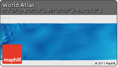 Physical Panoramic Map of the Area around 8° 44' 0" S, 158° 52' 30" W