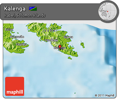 Physical 3D Map of Kalenga