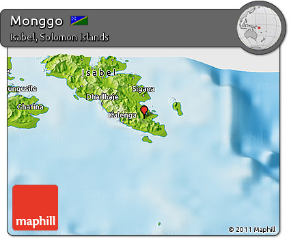 Physical 3D Map of Monggo