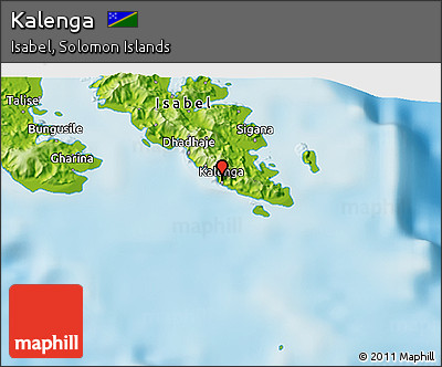 Physical 3D Map of Kalenga