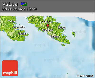 Physical 3D Map of Vulavu