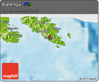 Physical 3D Map of Kalenga