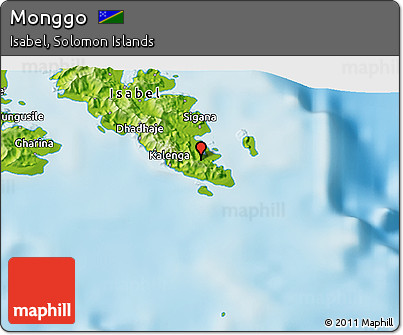 Physical 3D Map of Monggo