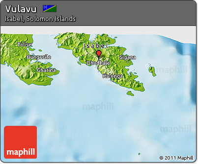 Physical 3D Map of Vulavu