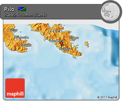 Political 3D Map of Pilo