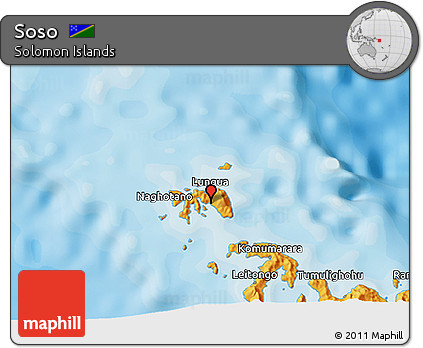 Political 3D Map of Soso