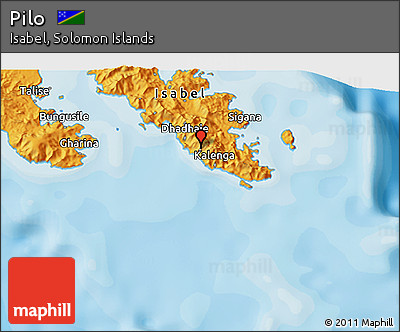 Political 3D Map of Pilo