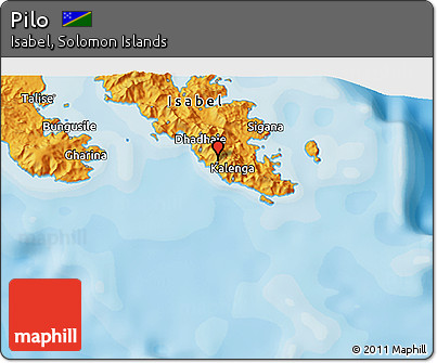 Political 3D Map of Pilo