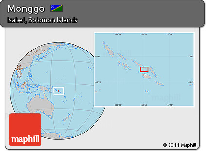 Gray Location Map of Monggo
