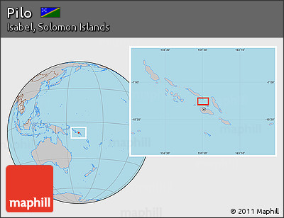Gray Location Map of Pilo