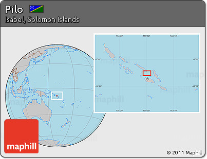 Gray Location Map of Pilo