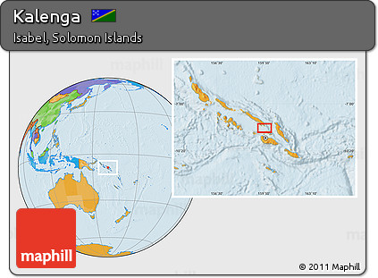 Political Location Map of Kalenga