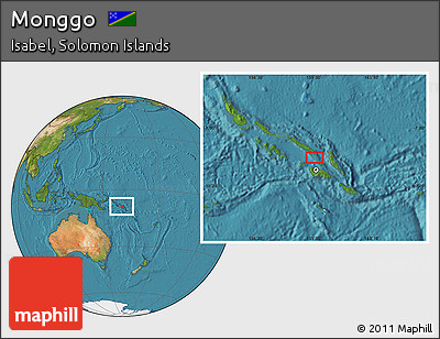 Satellite Location Map of Monggo
