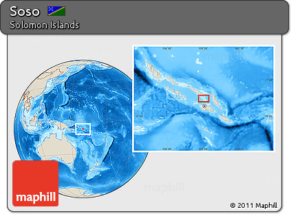 Shaded Relief Location Map of Soso