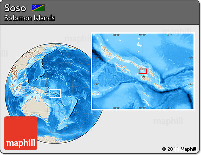Shaded Relief Location Map of Soso