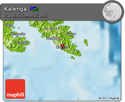 Physical Map of Kalenga