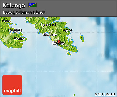 Physical Map of Kalenga