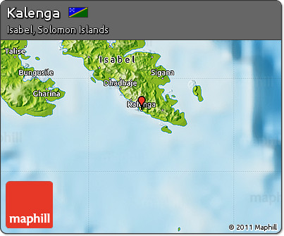 Physical Map of Kalenga