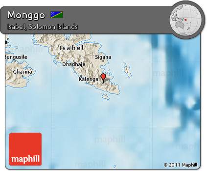 Shaded Relief Map of Monggo