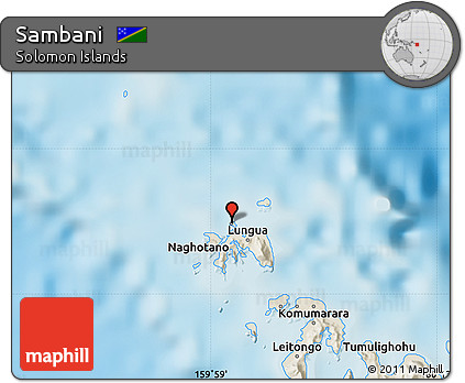 Shaded Relief Map of Sambani