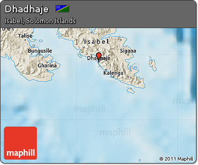 Shaded Relief Map of Dhadhaje