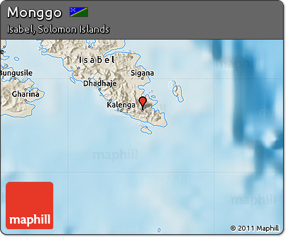 Shaded Relief Map of Monggo