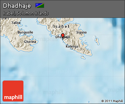Shaded Relief Map of Dhadhaje