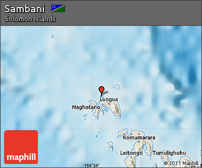 Shaded Relief Map of Sambani