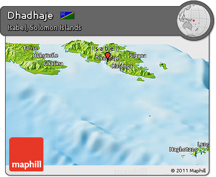 Physical Panoramic Map of Dhadhaje