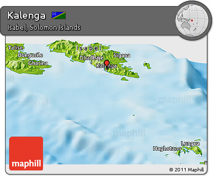 Physical Panoramic Map of Kalenga