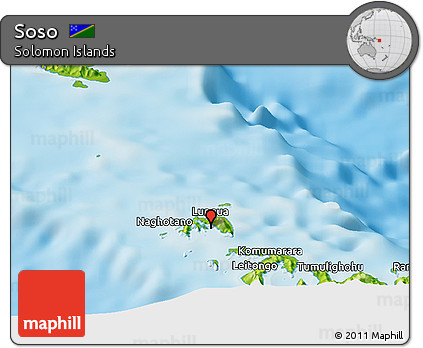 Physical Panoramic Map of Soso
