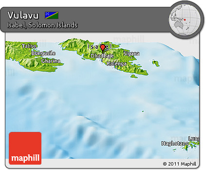 Physical Panoramic Map of Vulavu