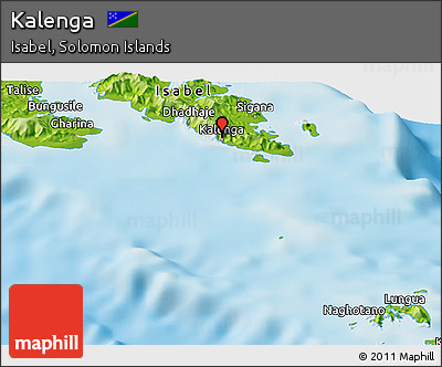 Physical Panoramic Map of Kalenga