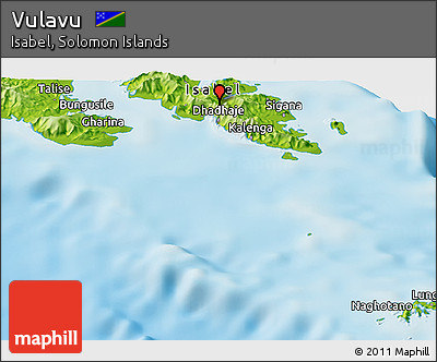 Physical Panoramic Map of Vulavu