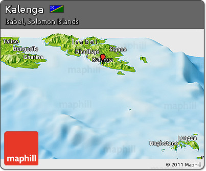 Physical Panoramic Map of Kalenga