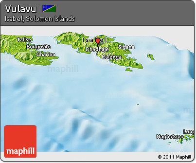 Physical Panoramic Map of Vulavu