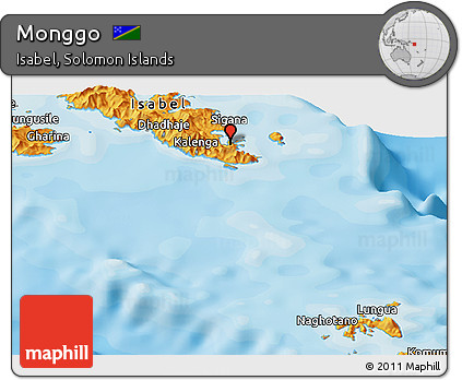 Political Panoramic Map of Monggo
