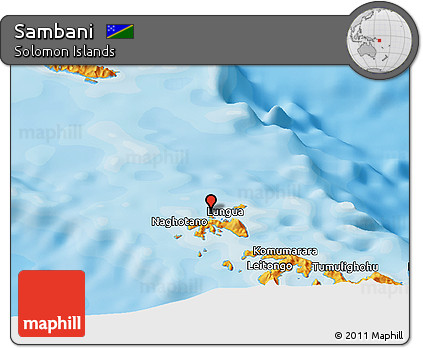 Political Panoramic Map of Sambani