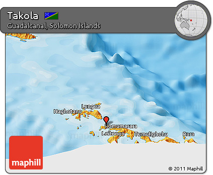 Political Panoramic Map of Takola