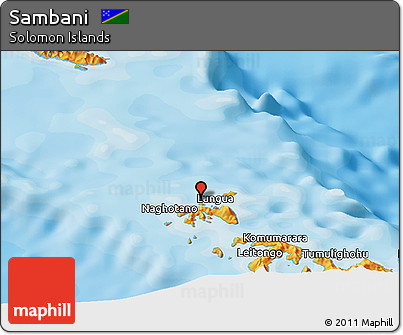 Political Panoramic Map of Sambani