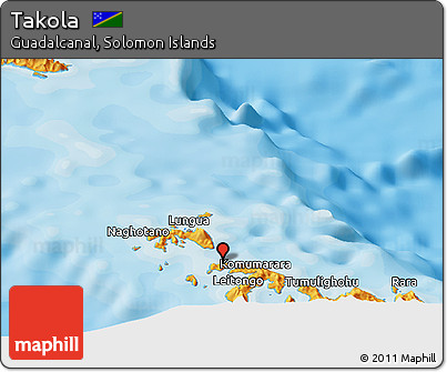 Political Panoramic Map of Takola